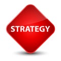 Strategy elegant red diamond button Royalty Free Stock Photo