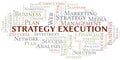 Strategy Execution word cloud create with text only.