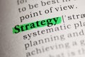 Definition of the word Strategy