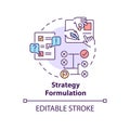 Strategy formulation concept icon