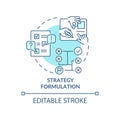 Strategy formulation turquoise concept icon