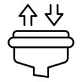 Strategy funnel icon outline vector. Business diagram