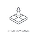 Strategy game linear icon. Modern outline Strategy game logo con