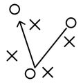 Strategy game plan. Tactic for soccer, football