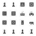Strategy game vector icons set Royalty Free Stock Photo