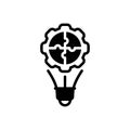 Black solid icon for Strategy, strategic and idea Royalty Free Stock Photo