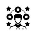 Black solid icon for Strategy, strategics and master