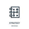 strategy icon vector from web design collection. Thin line strategy outline icon vector illustration