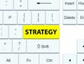 Strategy yellow keyboard button Royalty Free Stock Photo