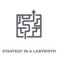 Strategy in a labyrinth icon from Strategy 50 collection.