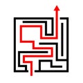 Strategy in a labyrinth vector icon illustration. problem sign. brainstorming symbol.