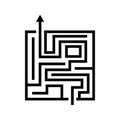 Strategy in a labyrinth vector icon illustration. problem sign. brainstorming symbol.