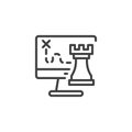 IT Strategy line icon