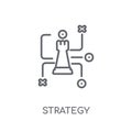 Strategy linear icon. Modern outline Strategy logo concept on wh