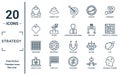 strategy linear icon set. includes thin line collaboration, passion, chess board, startup laptop, strategical planning,