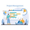 Strategy and management concept. Flat vector illustration.