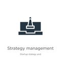 Strategy management icon vector. Trendy flat strategy management icon from startup stategy and success collection isolated on