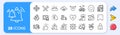 Strategy, Megaphone and Certificate line icons. For web app, printing. App line icons. Vector