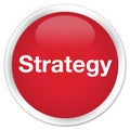 Strategy premium red round button Royalty Free Stock Photo