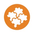 Strategy, Puzzle Icon / orange color
