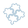 Strategy, Puzzle line Icon / outline vector