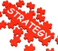 Strategy Puzzle Showing Plans And