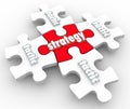 Strategy Tactics Plan Implementation Execution Puzzle Pieces Royalty Free Stock Photo