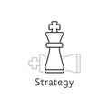 Strategy with thin line chess king