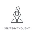 Strategy thought linear icon. Modern outline Strategy thought lo