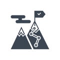 Strategy For Victory Vector Glyph Icon Royalty Free Stock Photo