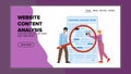 strategy website content analysis vector