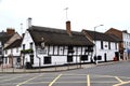 The Old Thatch Tavern, the oldest pub in Stratford, dating from 1470. Stratford-upon-Avon, UK. April 27, 2023. Royalty Free Stock Photo