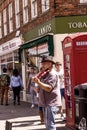 Musicians playing on the Henley Street at Stratford-upon-Avon