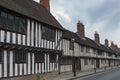 Medieval tudor Alms Houses from the 16th century, Chapel Street, Stratford upon Avon, Warwickshire, England UK Royalty Free Stock Photo