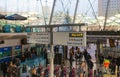 Stratford international station with lots if people. London