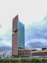 Stratford, London, UK - July 19, 2017: Double cantilever building under construction.