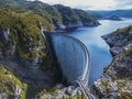 Strathgordon hydroelectic dam in south west tasmania Royalty Free Stock Photo