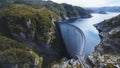 Strathgordon hydroelectic dam in south west Tasmania