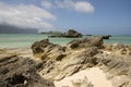 Stratified calcarenite at Lagoon Beach Lord Howe Island Royalty Free Stock Photo