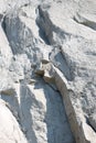 Stratified rocks on a cliff