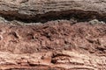 Stratified sedimentary rocks Royalty Free Stock Photo