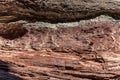 Stratified sedimentary rocks Royalty Free Stock Photo