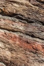 Stratified sedimentary rocks Royalty Free Stock Photo