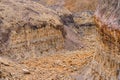 A stratigraphic section of Miocene shell limestone Royalty Free Stock Photo