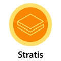 Stratis icon, flat style