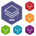 Stratis icon, simple style
