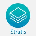 Stratis Strat decentralized blockchain criptocurrency platform vector logo