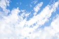 stratocumulus clouds on a sunny day with blue skies Royalty Free Stock Photo