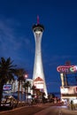 Stratosphere Hotel and Casino at night - Las Vegas, Nevada, USA Royalty Free Stock Photo