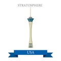 Stratosphere in Las Vegas United States. Flat cart